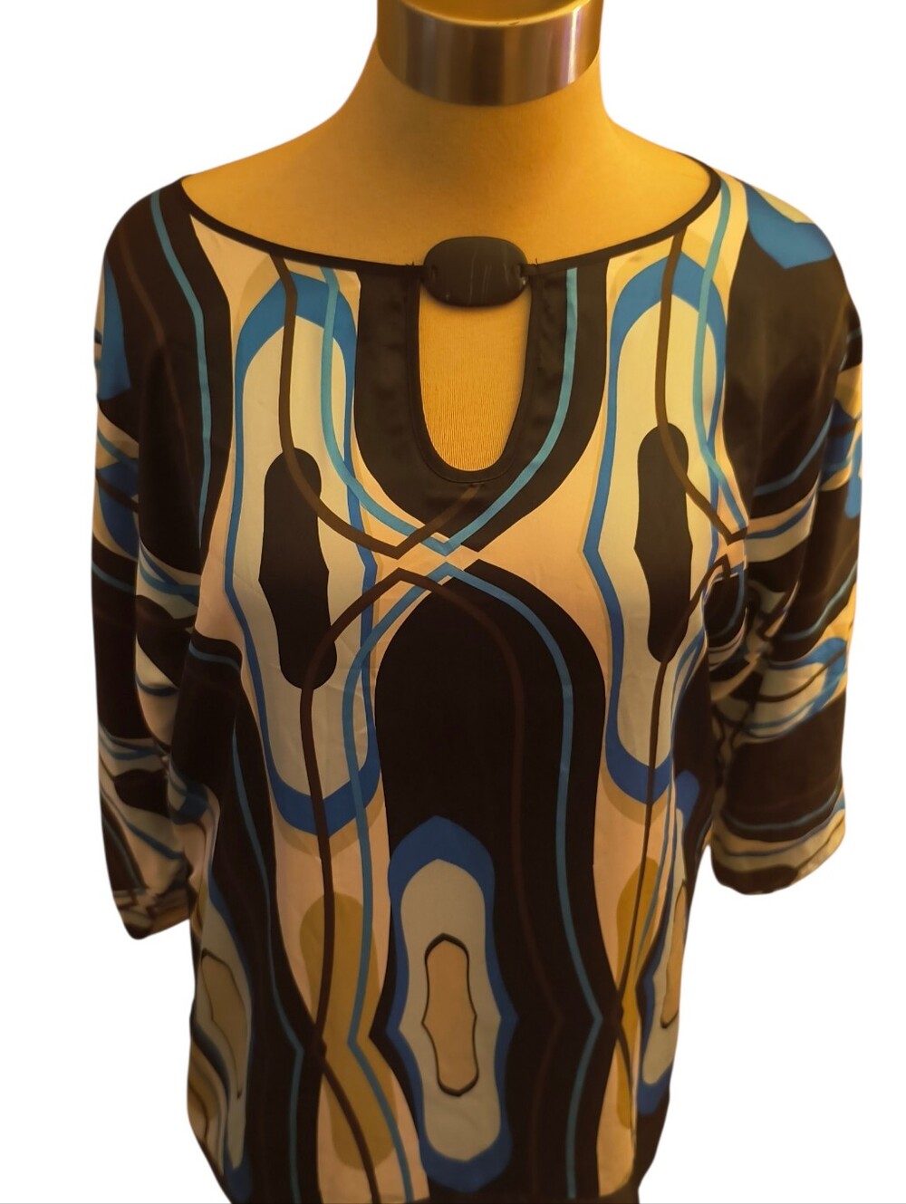 Kaeylyn Max II Kimono 3/4 Sleeves Tunic With Multi Print